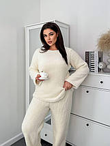 Теплий махровий костюм-піжама великого розміру Розміри: 50-52, 54-56, 58-60, 62-64, фото 2