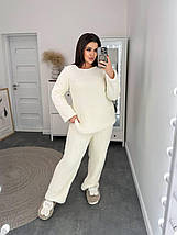 Теплий махровий костюм-піжама великого розміру Розміри: 50-52, 54-56, 58-60, 62-64, фото 3