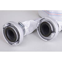 Пожежний шланг для перекачування води 20 м з алюмінієвими швидкознімними муфтами