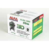 Рівень лазерний AL-FA ALNL-3DG із зеленим тонким променем та 12 лініями для точної розмітки