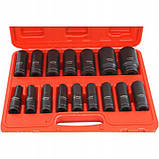 Набір головок до гайковерта VERKE 1/2 дюйма 16 шт 10-32mm, фото 3
