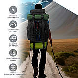 Рюкзак чоловічий тактичний похідний 70 л, Військовий армійський рюкзак GD-999 для кемпінгу, фото 6