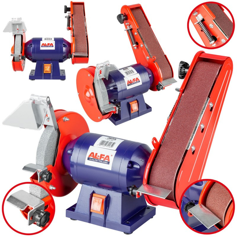 Точильний станок дисково-стрічкове AL-FA ALBG18B, фото 1