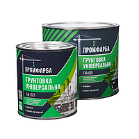 Грунтовка ГФ-021 сірий 2,8кг, універсальна алкідна, ПРОМФАРБА