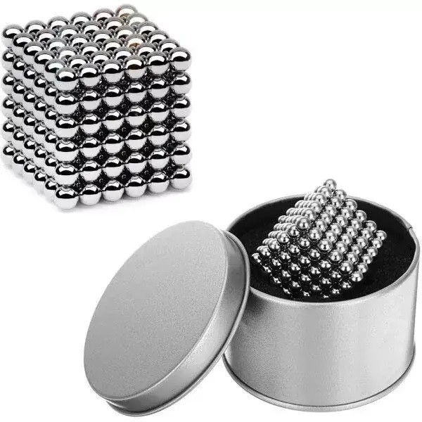 Неокуб, neocube 4,5 мм, нікель - магнітний конструктор-головоломка, магнітні кульки, фото 1