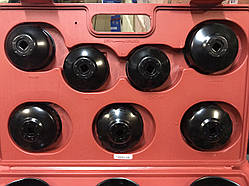 Комплект ключів для зняття масляних фільтрів LEX 15 шт. з адаптером та посиленими кришками