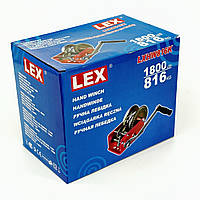 Автомобільна тросова лебідка LEX LXHW816K з вантажопідйомністю 816 кг