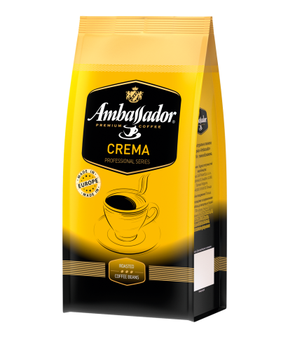 Кава у зернах Ambassador Crema professional 1кг Польща Амбасадор Крема зерно