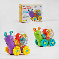 Равлик музичний 40641 "WToys", ОЗВУЧУВАННЯ УКРАЇНСЬКОЮ МОВОЮ, 2 види, проєктор, шестерні, пісня, підсвічування, автоматичний рух,