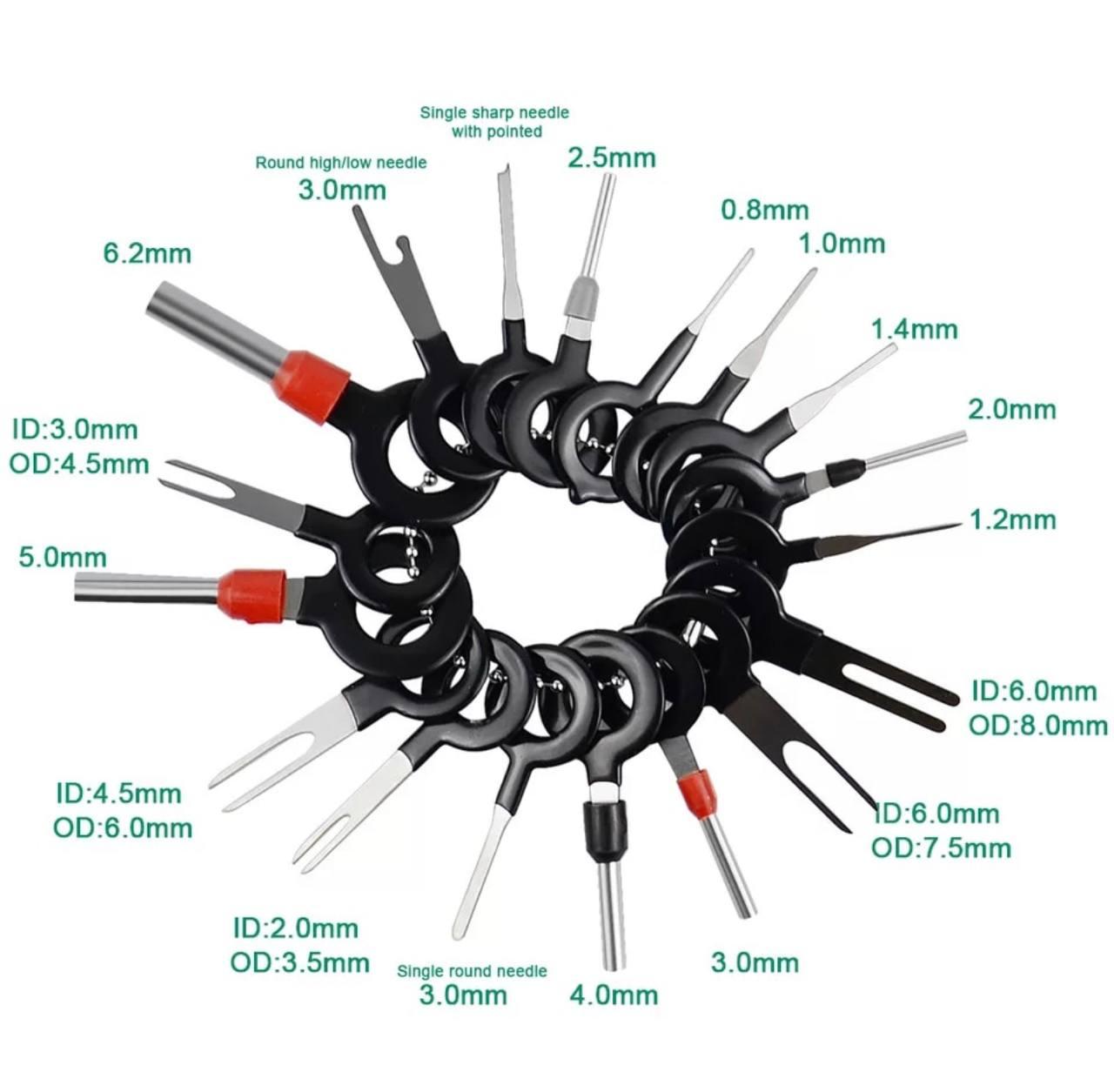Набір зйомок для знімання клем в авто 26шт (розпинування) у кейсі, фото 1