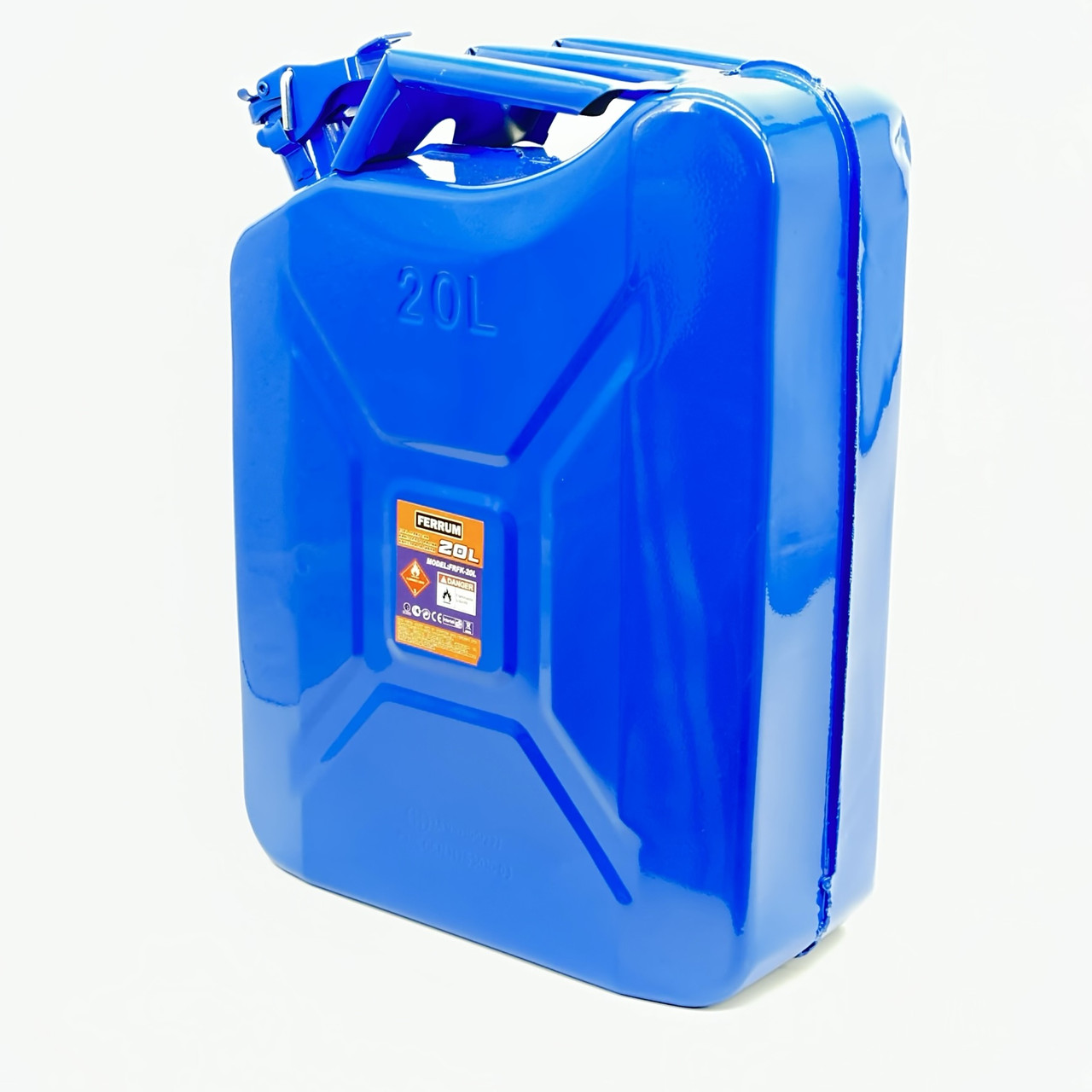 Каністра металева 20L для зберігання пального об'ємом 20 літрів з металу FERRUM, фото 1