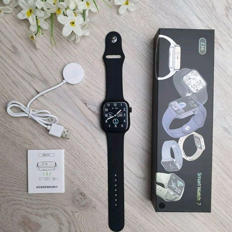 Розумний смарт годинник Smart Watch Z37 голосовий виклик, температура тіла, пульсометр, тонометр. ZH-928 Колір: чорний, фото 1
