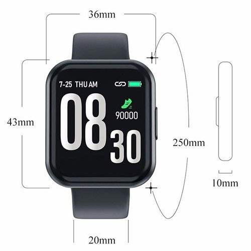 Смарт-годинник Smart Watch T88 Спортивний з пульсометром, тонометром, два браслети. ZO-834 Колір: чорний, фото 1