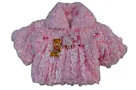 Болеро для дівчинки з штучного хутра на флісі Geliya 01 розмір 110 см рожевий