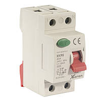 ПЗВ диф реле двополюсне 25А, струм витоку 30 мА, тип AC