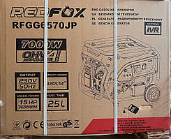 Бензиновий генератор з електростартером REDFOX RFGG6570JP 6.5/7.0кВт