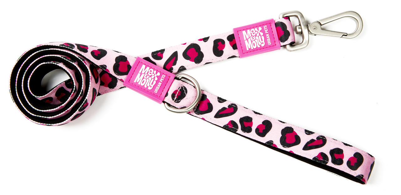 Повідець Short Leash - Leopard Pink XS