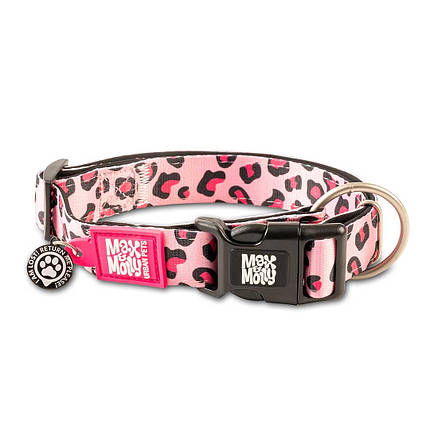 Нашийник Smart ID Collar - Leopard Pink/L, фото 1
