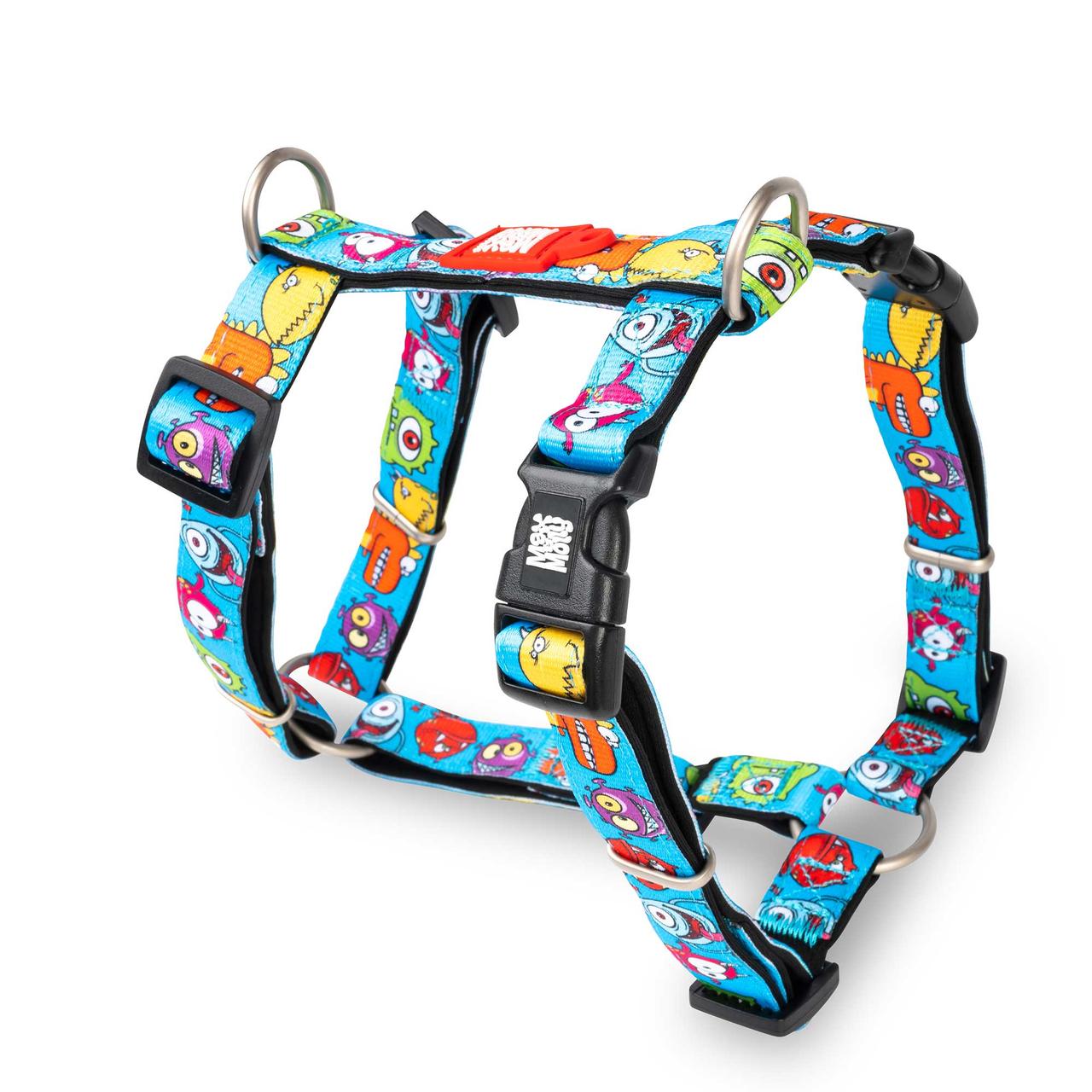 Max & Molly H-Harness Little Monsters/XS - Шлейки з принтом Маленькі монстри
