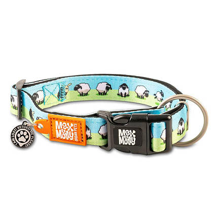 Max & Molly Smart ID Collar Black Sheep/S - Нашийник Smart ID з принтом Чорна вівця, фото 1