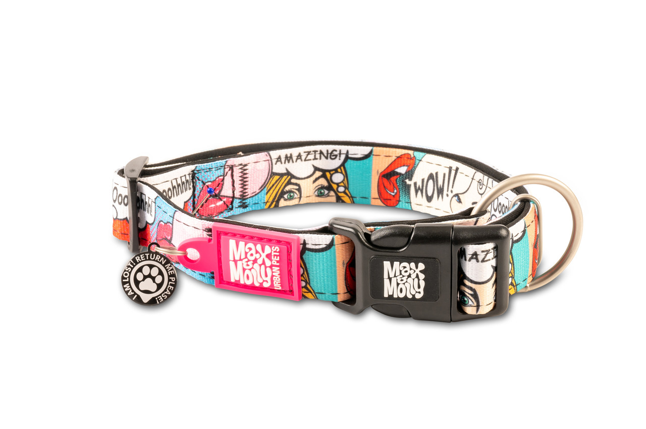 Max & Molly Smart ID Collar Cherry Bloom/M - Нашийник Smart ID з принтом Вишневе цветіння