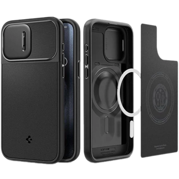 Чохол Spigen Optik Armor Mag Magsafe iPhone 15 Pro Max Black Case ACS06599