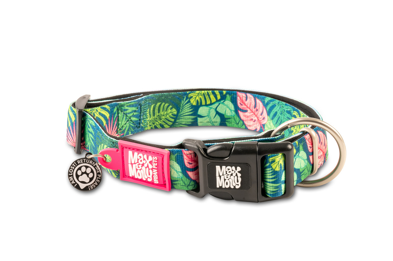 Max & Molly Smart ID Collar Tropical/S - Нашийник Smart ID з принтом Тропіки