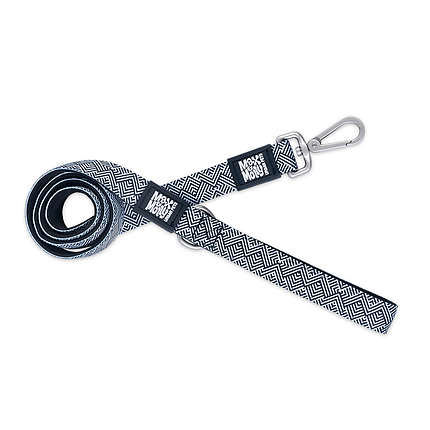 Max & Molly Short Leash Mykonos Black/M - Короткий повідець з принтом Міконос, фото 1