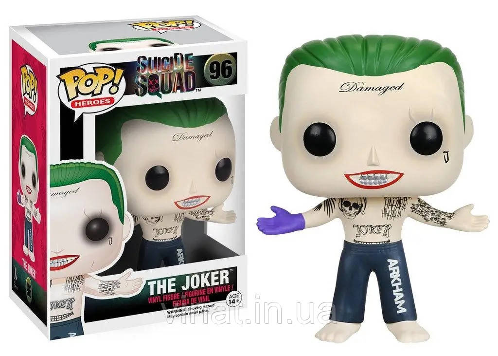 Колекційна фігурка Funko POP Suicide Squad The Joker Фанко Поп Джокер фільму Загін самогубців №96