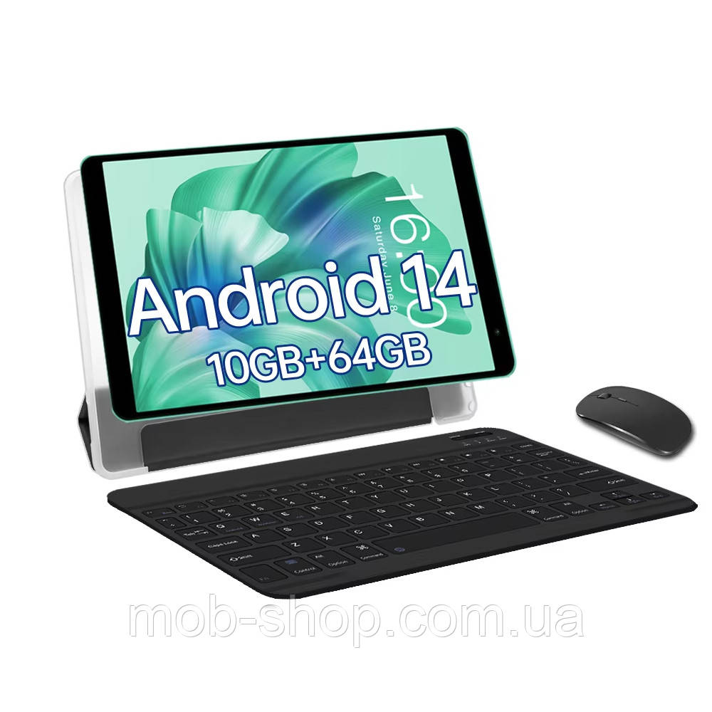 Потужний планшет Teclast P85T 2024 4/64Gb blue у комплекті клавіатура мишка та чохол, фото 1