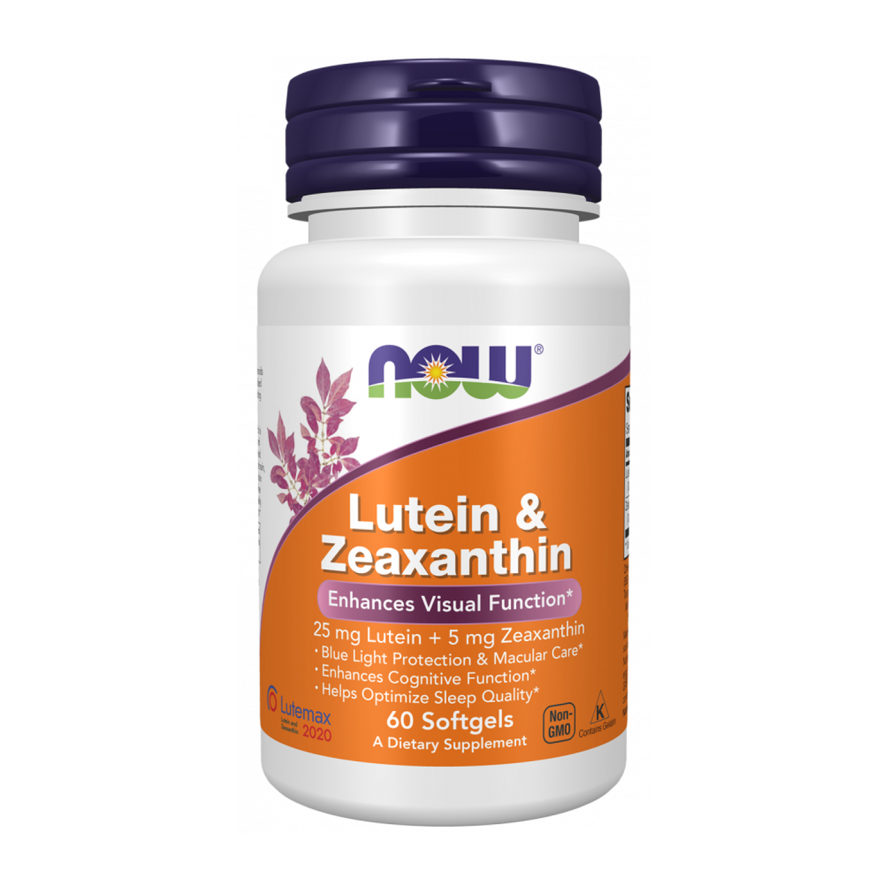 NOW Лютеїн і Зеаксантин (Lutein & Zeaxanthin) для здоров'я очей, у капсулах №60
