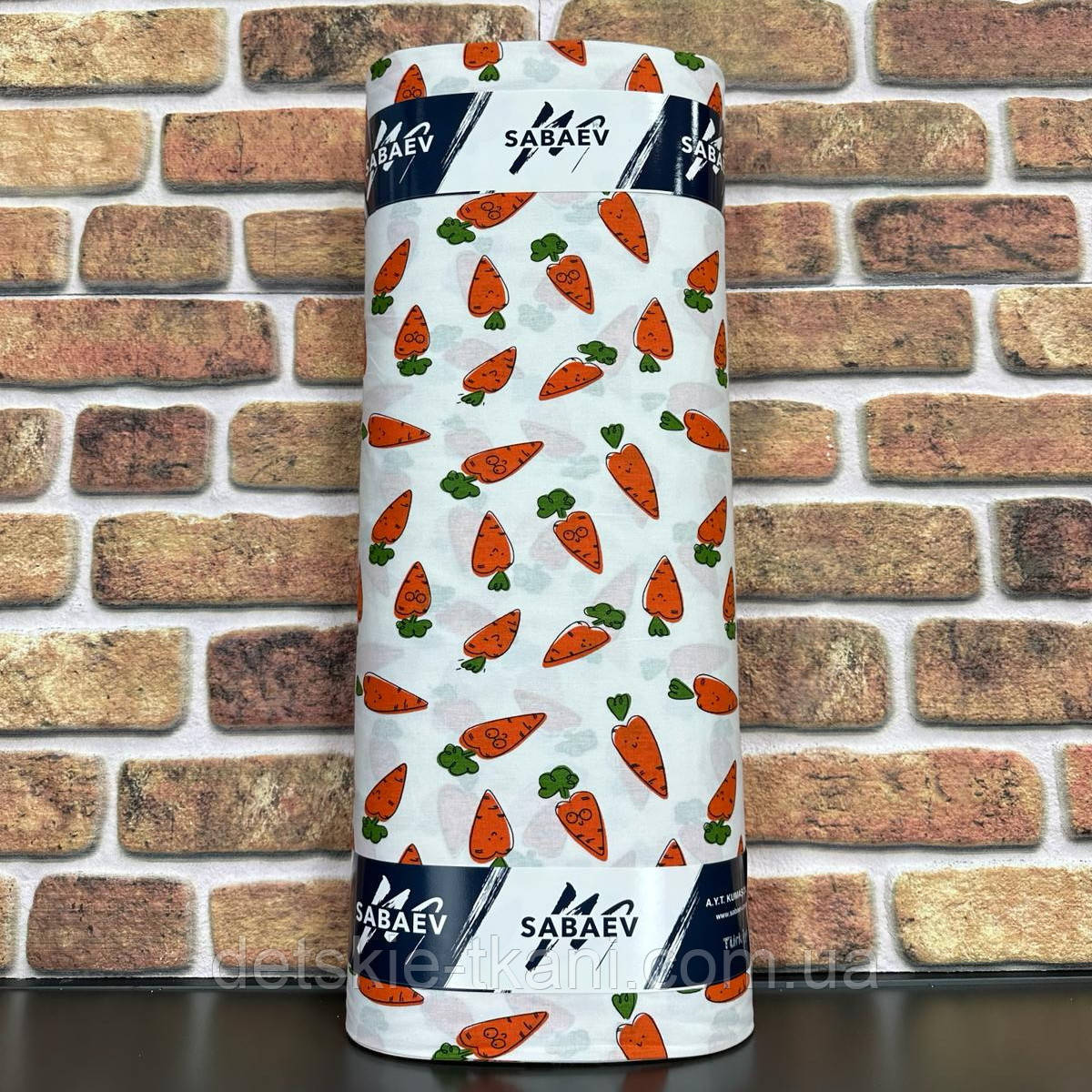 Тканина ранфорс оптом "Морквинки" (рулонами), фото 1