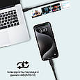 Комплект кабелей Promate CableKit-CC USB-C to USB-C 60W Power Delivery 0.3 м/ 1.2 м/ 2 м Black (cablekit-cc.black), фото 4