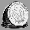 Сувенір монета 25 песет 2016 року, Єгипетська міфологія "Око Ра". сувенірна посрібнена колекційна, фото 2