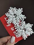 Сніжинки резинки заколки Бантики Сніжинка Снежинка Новорічні резиночки 75 грн за 1 шт, фото 4