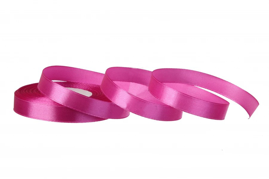 Стрічка атласна 12мм-23м | Малиновий