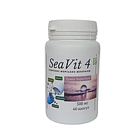 SeaVit 4, комплекс морських мінералів для щитоподібної залози, 500 мг  (60 капсул)