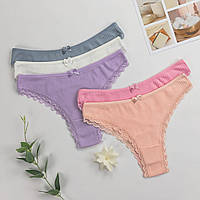 Труси сліпи-бразиліана рубчик жіночі Nicoleta Туреччина  XL | 5 шт.