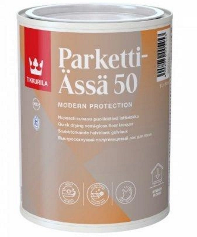Parketti-Assa 20, напівматовий поліуретан-акрилатний лак для підлоги TIKKURILA