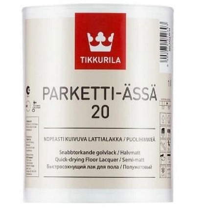 Parketti-Assa 20, напівматовий поліуретан-акрилатний лак для підлоги TIKKURILA, фото 3