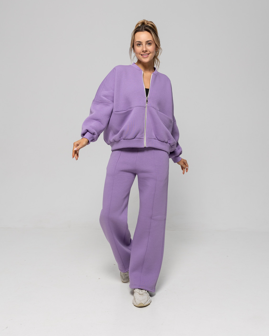 Жіночий теплий спортивний костюм світшот-oversize та штани
