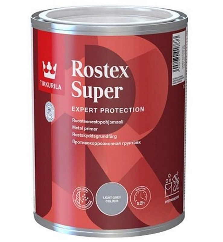 Rostex Super, антикорозійний грунт швидкого висихання, TIKKURILA
