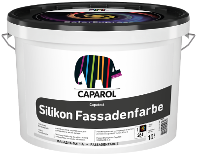 Краска силиконовая фасадная матовая Caparol "Capatect Silikon Fassadenfarbe", База 3, 9,4 л., фото 1