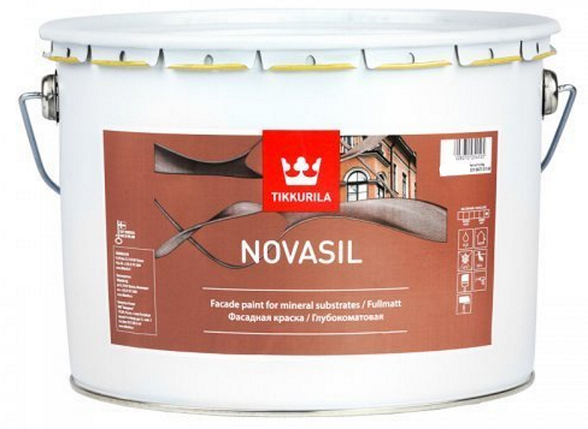 Фасадні фарби Гладкі фасадні фарби Novasil, фасадна силіконмодифікована акрилатна фарба, TIKKURILA, фото 1