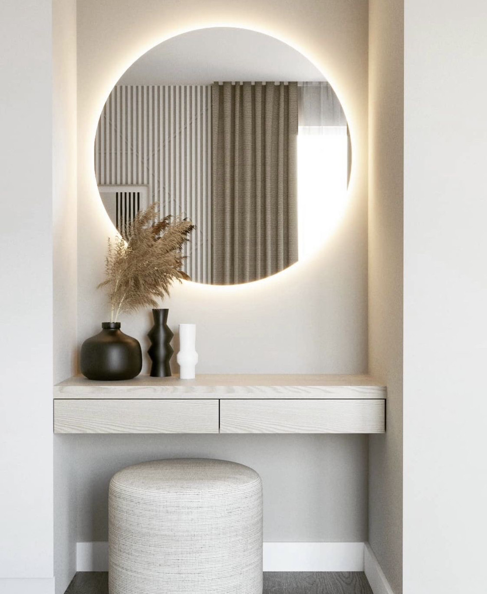 Підвісна тумба в спальню, 80 см, натуральне дерево, з висувними ящиками "ТП-2", фото 1