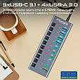 USB-C хаб 10-в-1 Promate Gegahub-5G Grey (gegahub-5g), фото 3