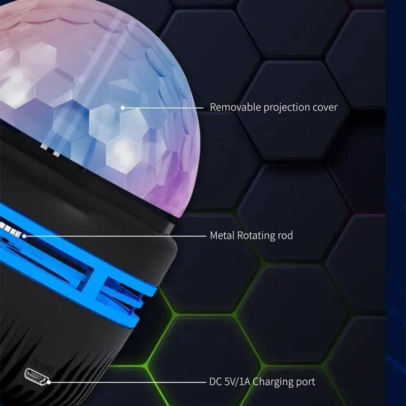 RGB кольорова зіркова проекційна лампа, що обертається чарівна куля