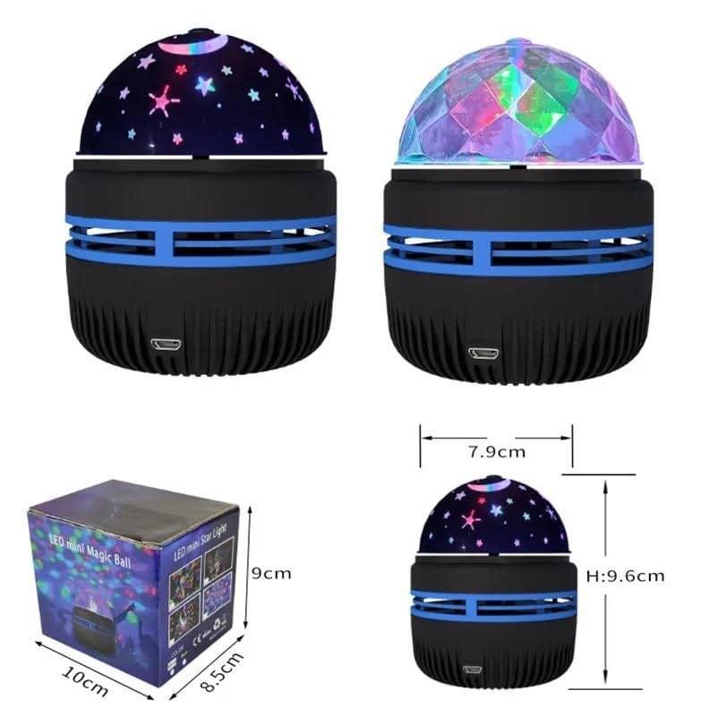 RGB кольорова зіркова проекційна лампа, що обертається чарівна куля