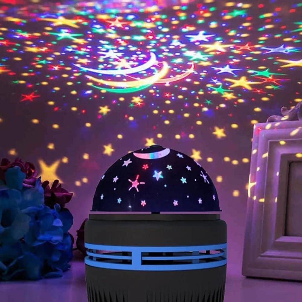 RGB кольорова зіркова проекційна лампа, що обертається чарівна куля