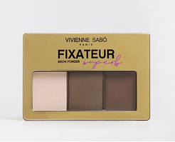 Палетка для брів Vivienne Sabo Fixateur Superb (тіні + віск) 02, 4 г